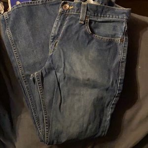 Roebuck and boot cut blue jeans